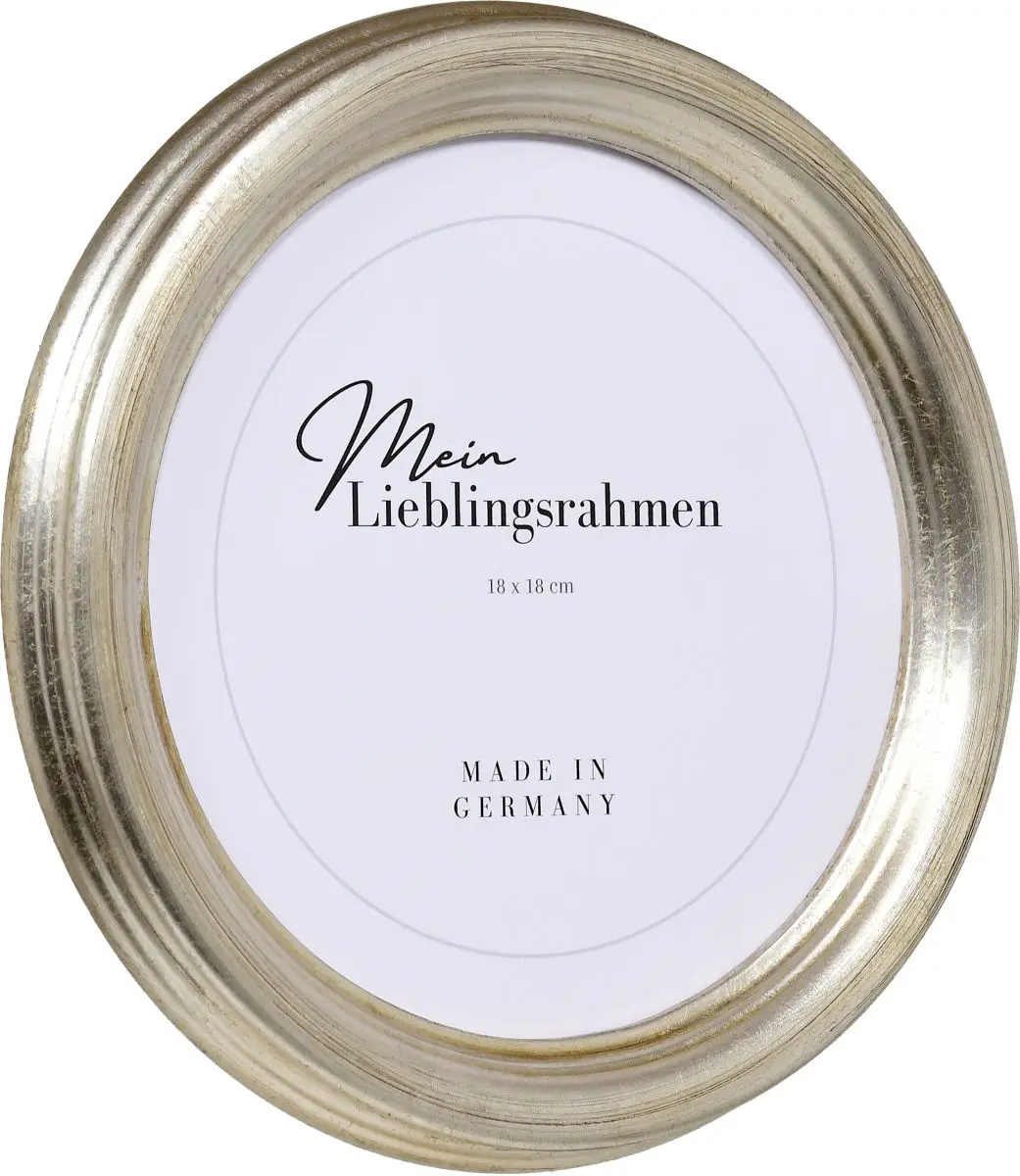 Seitenansicht eines Rundrahmens in der Farbe Silber