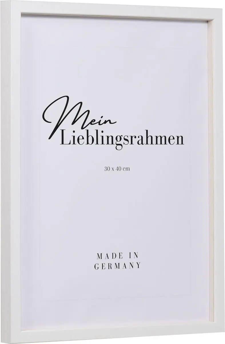Seitenansicht eines weissen Rahmens für Poster