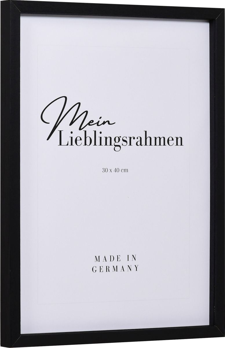Seitenansicht eines schwarzen Rahmens für Poster