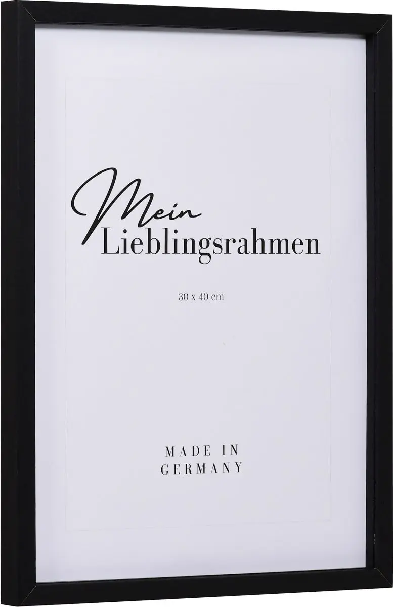 Seitenansicht eines schwarzen Rahmens für Poster