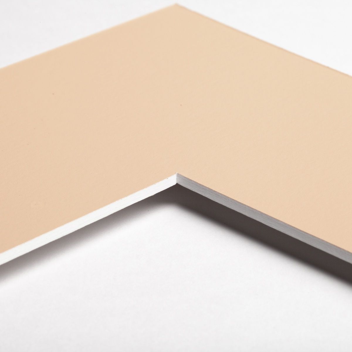 Ecke eines Passepartouts in der Farbe teneriffa