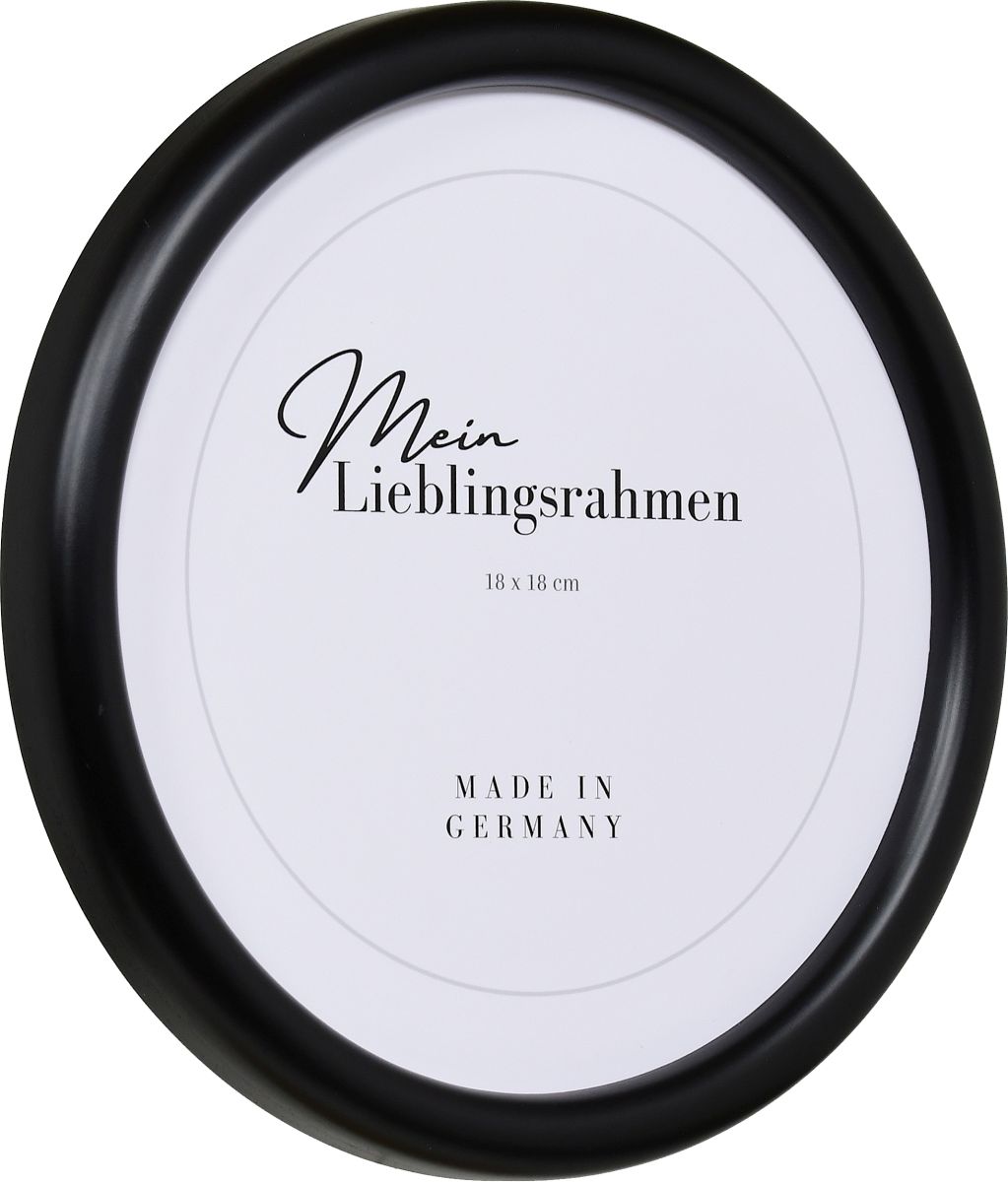 Seitenansicht eines Rundrahmens in der Farbe Schwarz