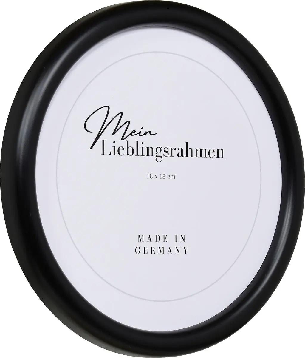 Seitenansicht eines Rundrahmens in der Farbe Schwarz