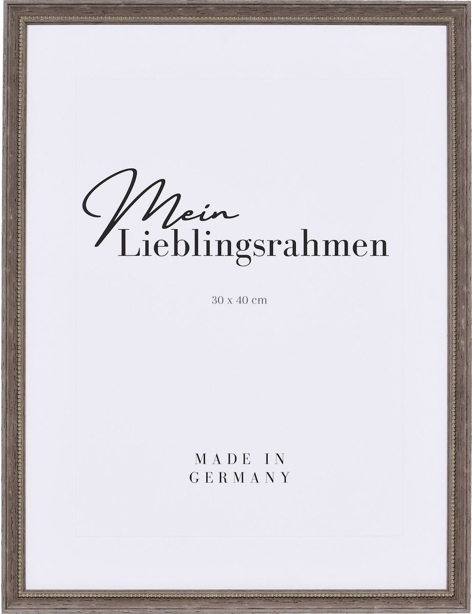 Frontansicht eines braunen Holzrahmen in 30x40 im klassischen Stil