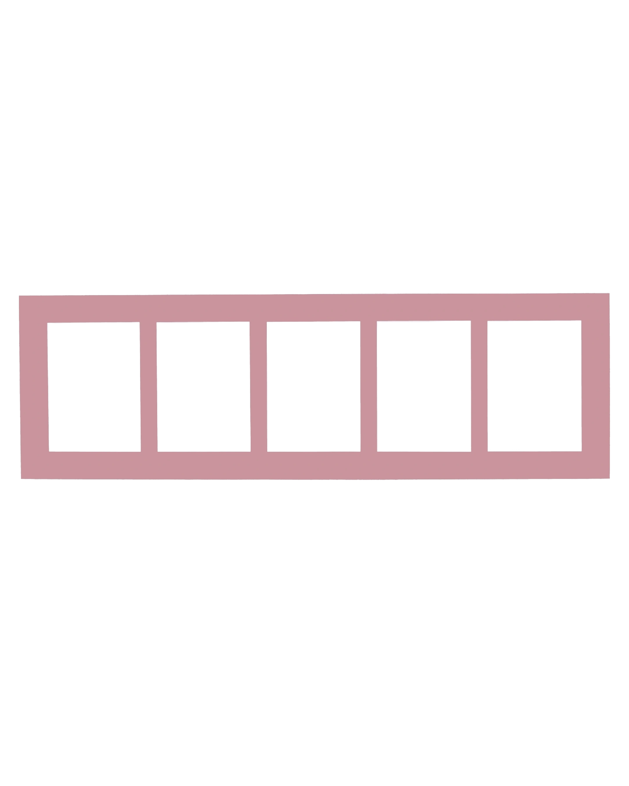 Passepartoutcollage Fleur 25x80 cm Rose 13 – Frontansicht