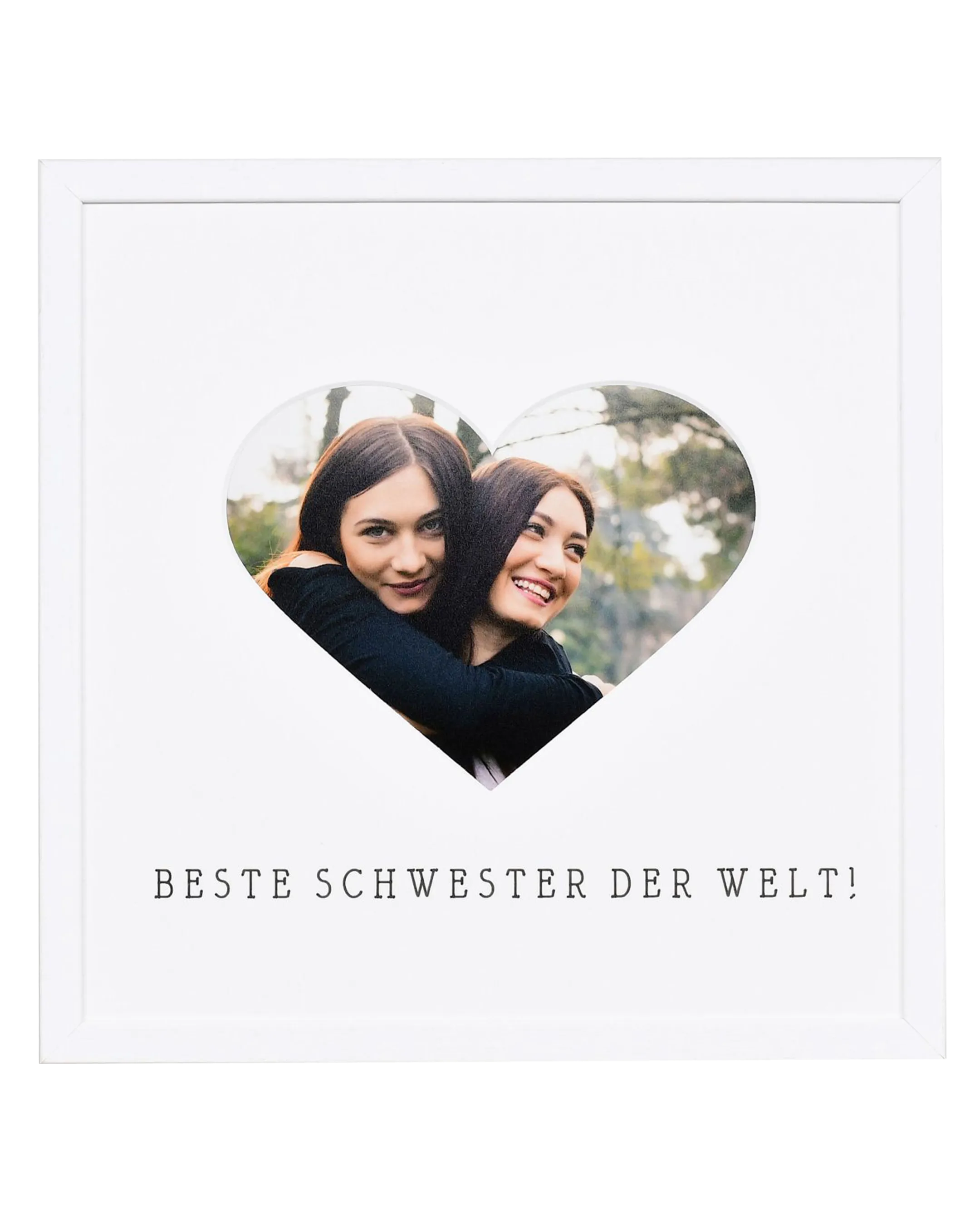 Bilderrahmen Herz "Schwester" 30x30cm