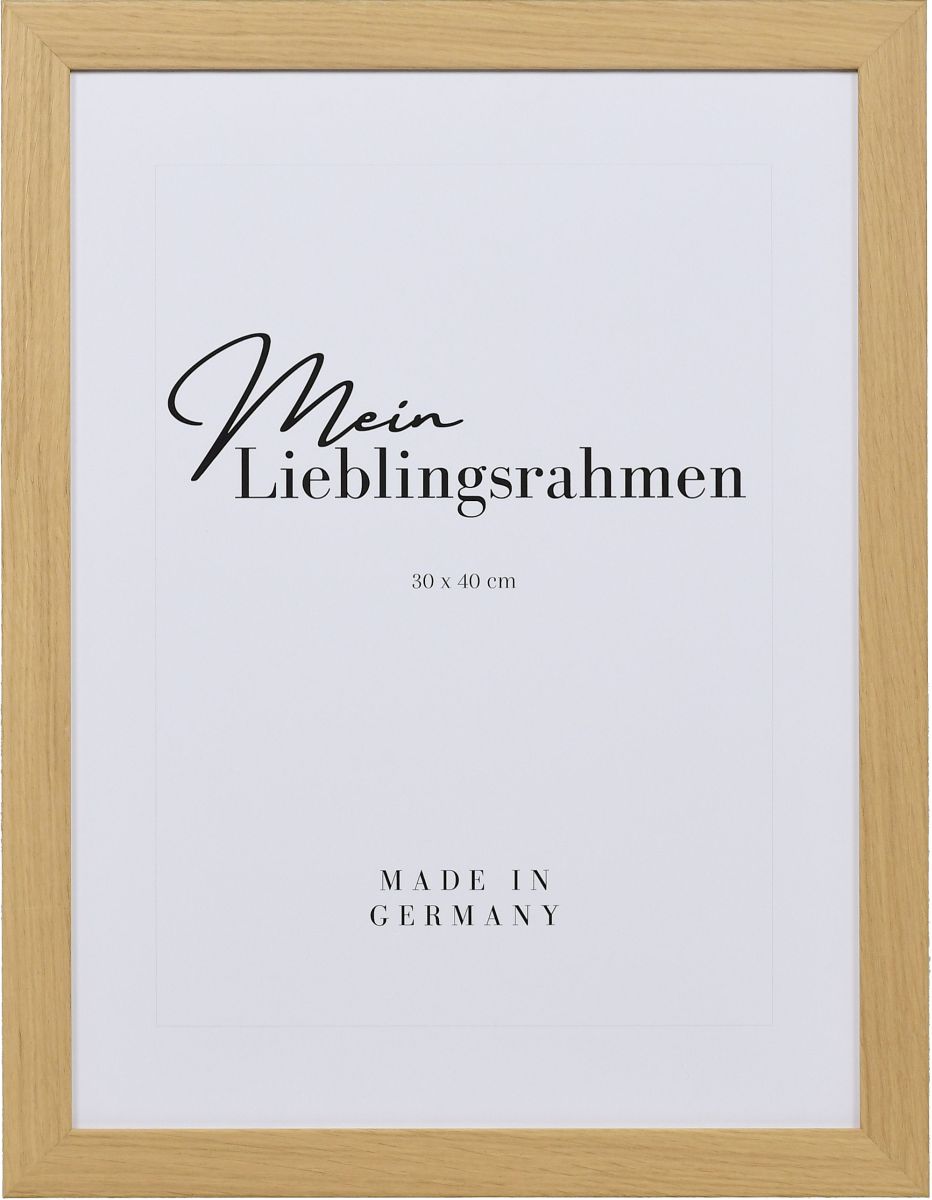 Frontansicht eines Holzrahmens Eiche natur