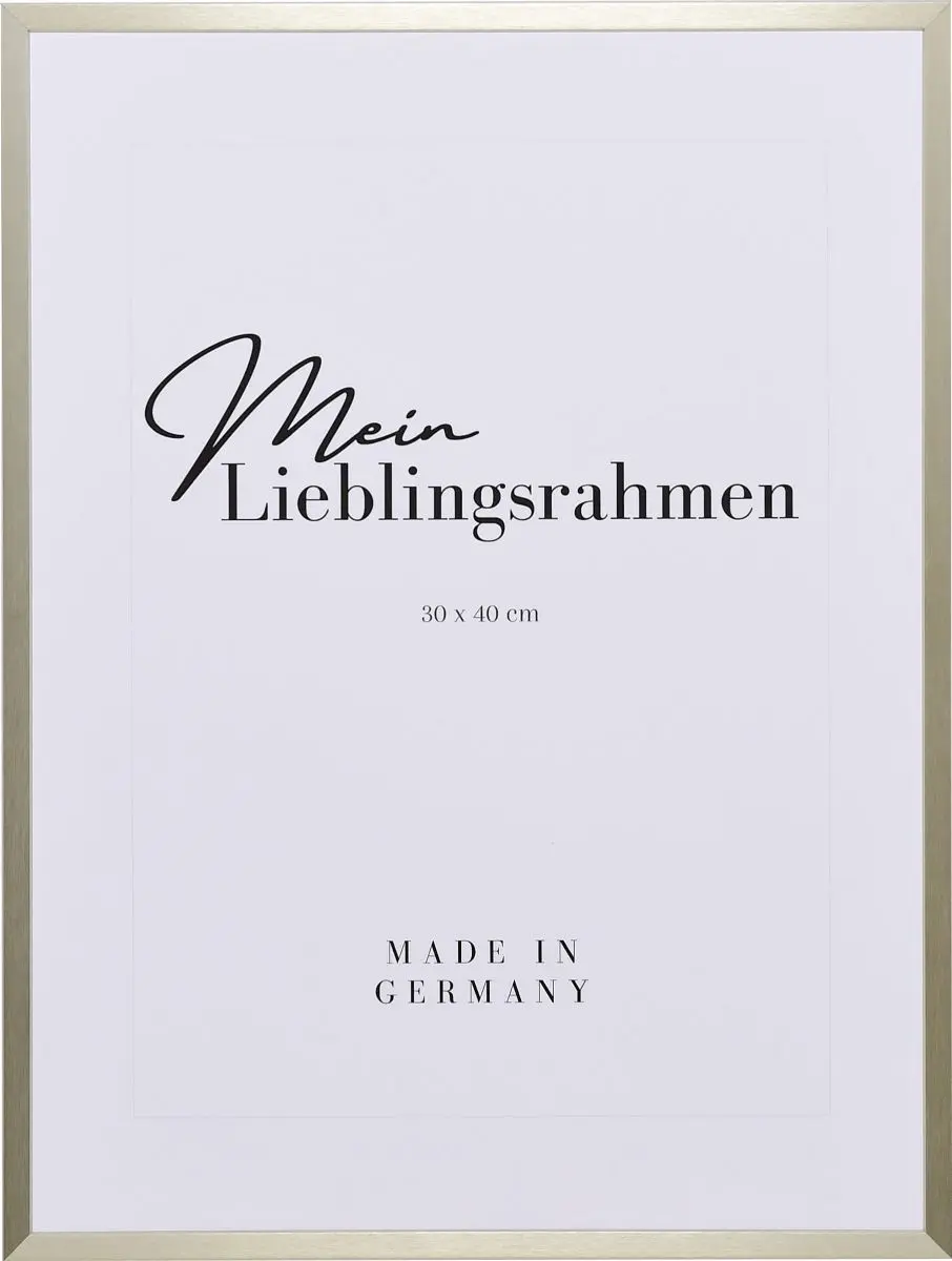 Aluminium-Profil S2 champagner - Frontansicht Frontansicht eines champagnerfarbenen, matt eloxierten Aluminiumrahmen
