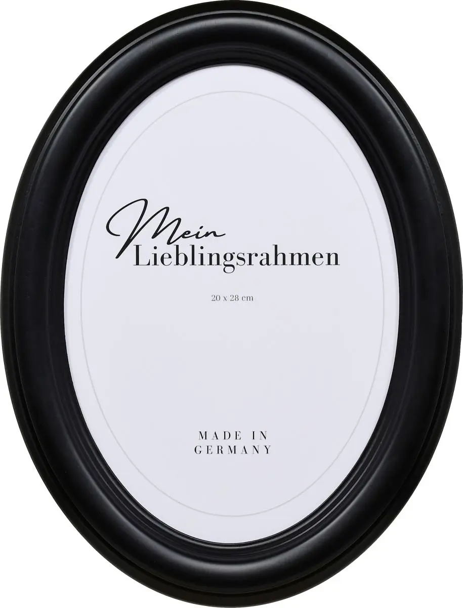 Frontansicht eines Ovalrahmens in der Farbe Schwarz