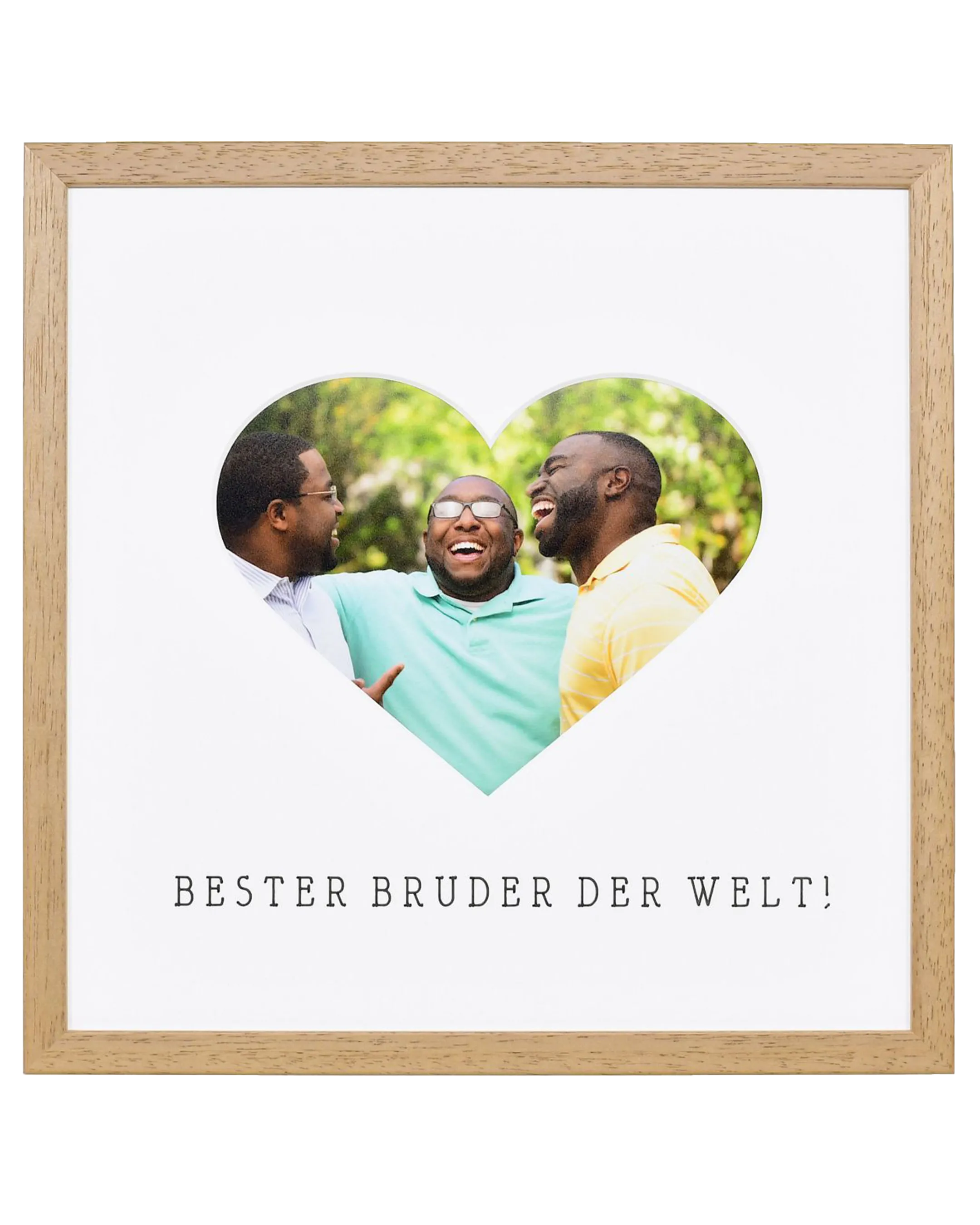 Bilderrahmen Herz "Bruder" 30x30cm