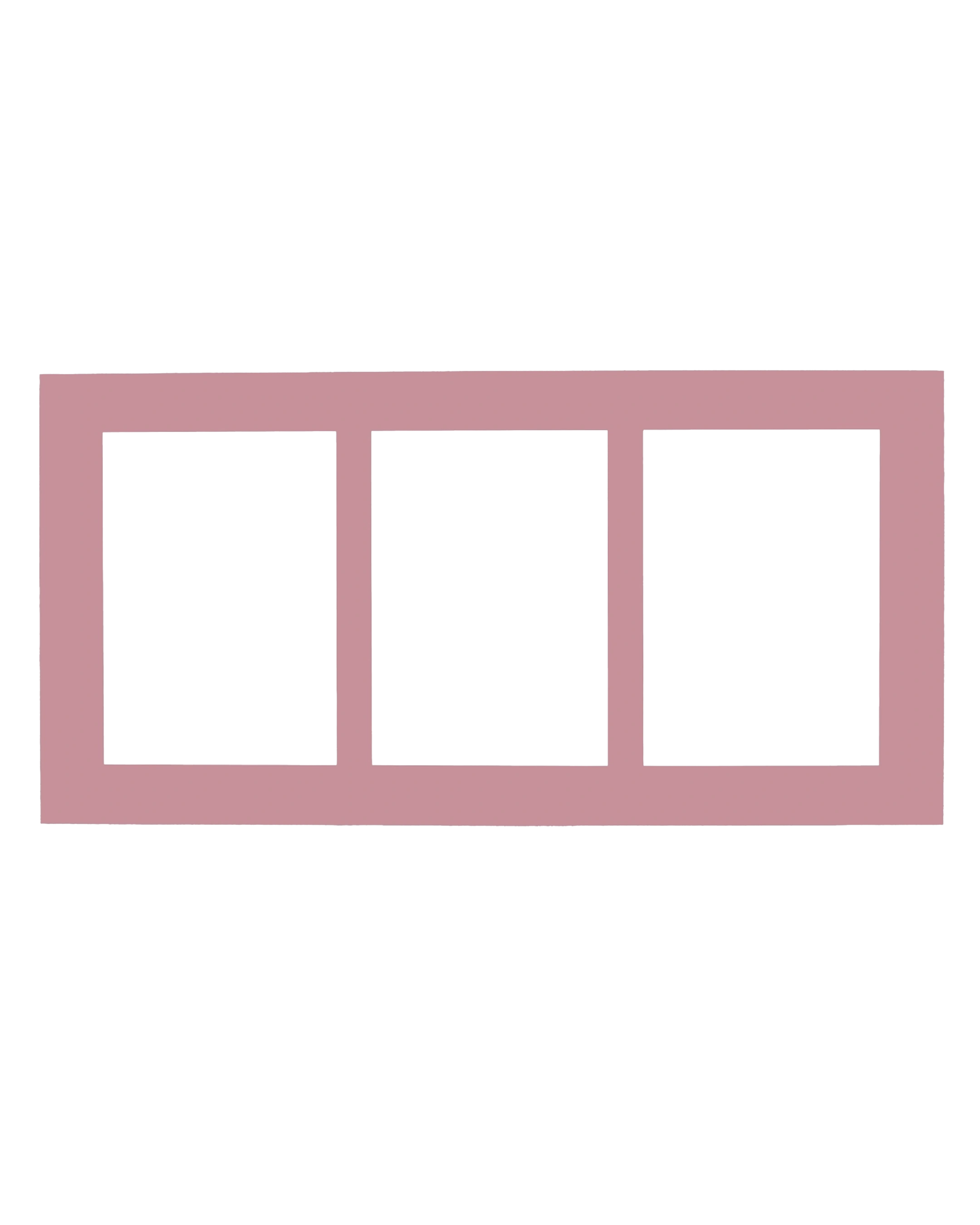 Passepartoutcollage Coco 40x80 cm Rose 13 – Frontansicht